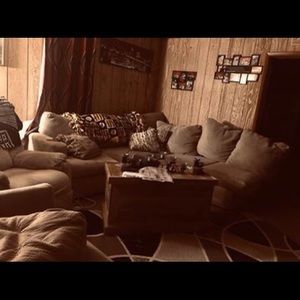 Sectional couch with recliner